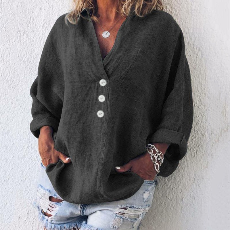 Top boutonné femme