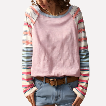 Top raglan à manches longues pour femme