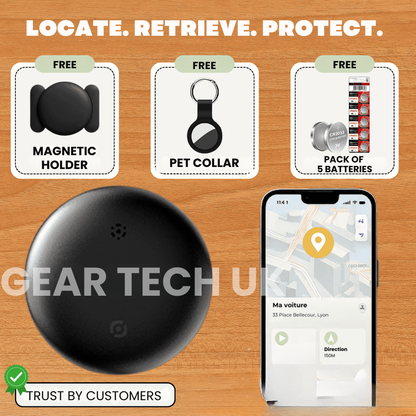 Traceur GPS pour moto | sans abonnement, compatible avec iOS pour un suivi de localisation en temps réel
