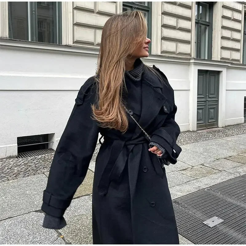 Trench à double boutonnage femme