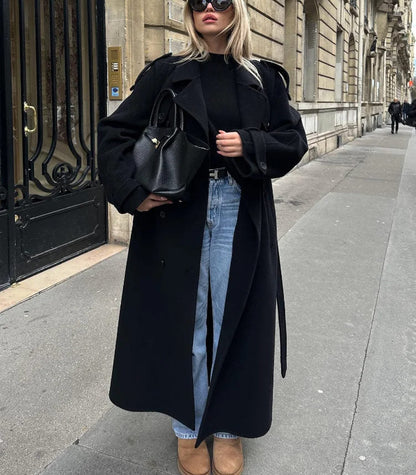 Trench à double boutonnage femme