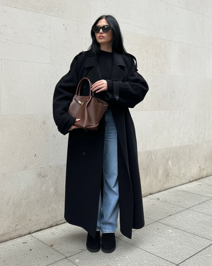 Trench à double boutonnage pour femme