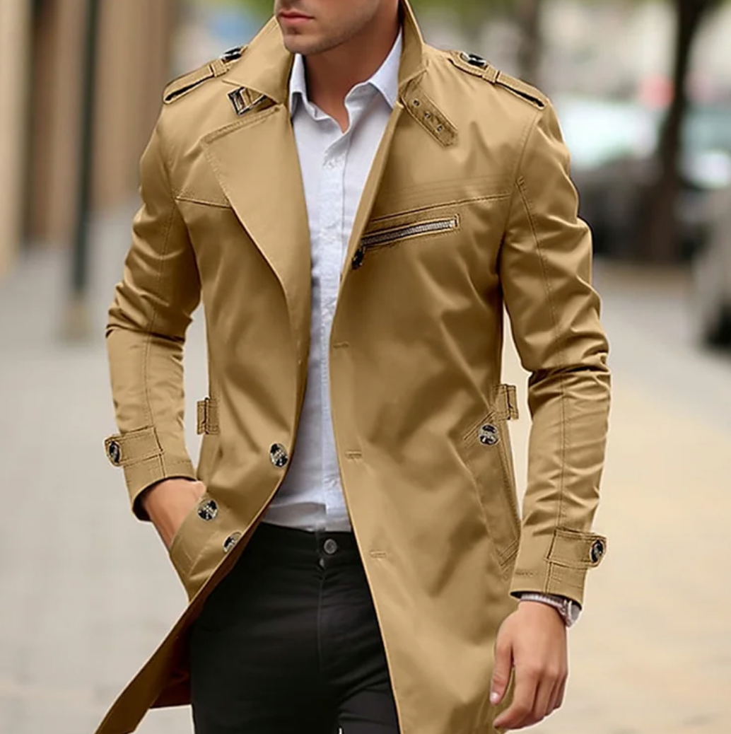 Trench à double boutonnage pour homme