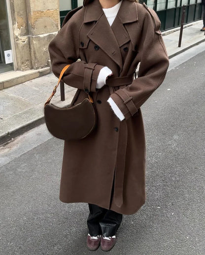Trench-coat à double boutonnage femme