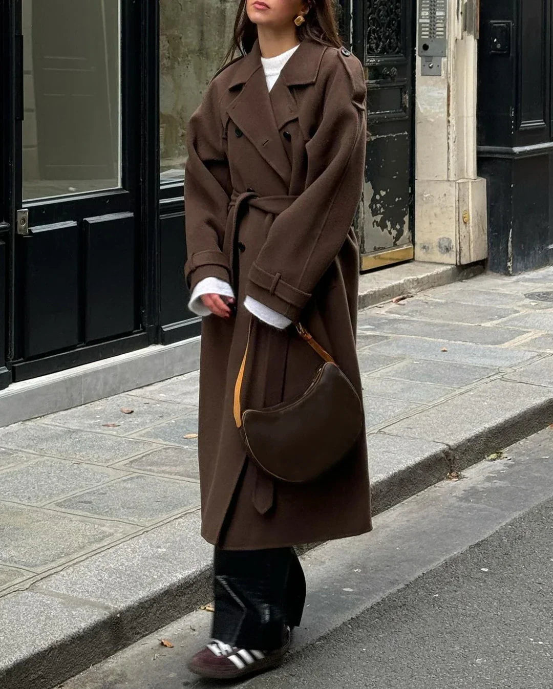 Trench-coat à double boutonnage femme