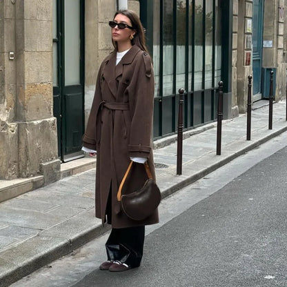 Trench-coat à double boutonnage femme
