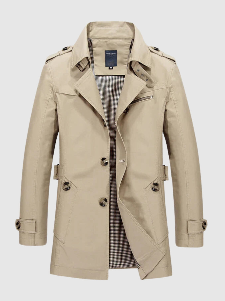 Trench-coat à double boutonnage pour homme