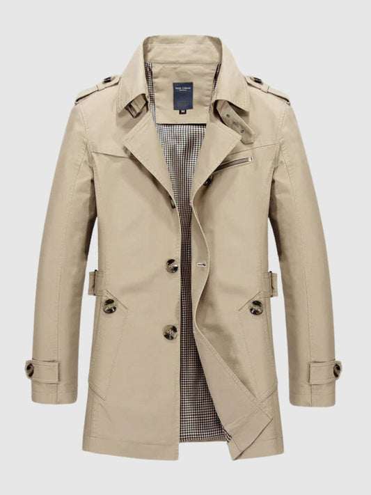 Trench-coat à double boutonnage pour homme
