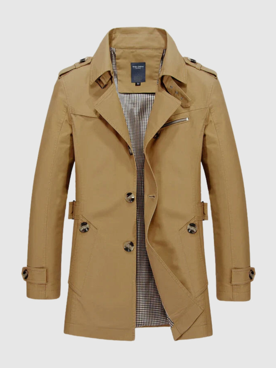 Trench-coat à double boutonnage pour homme