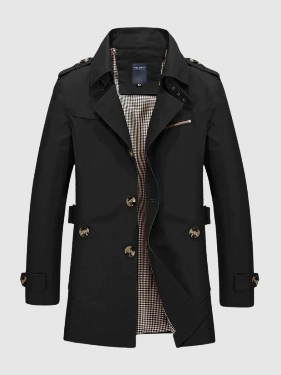 Trench-coat à double boutonnage pour homme