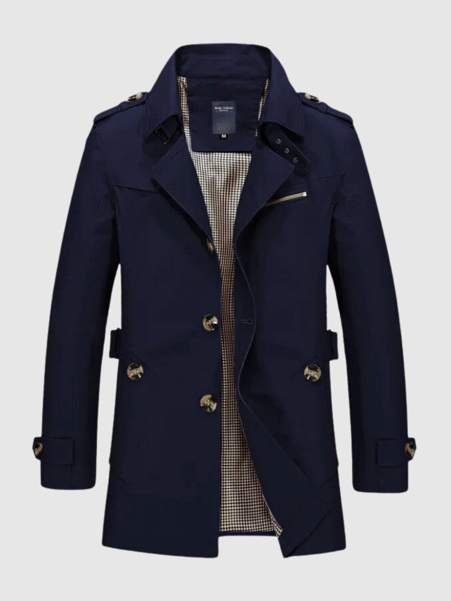 Trench-coat à double boutonnage pour homme