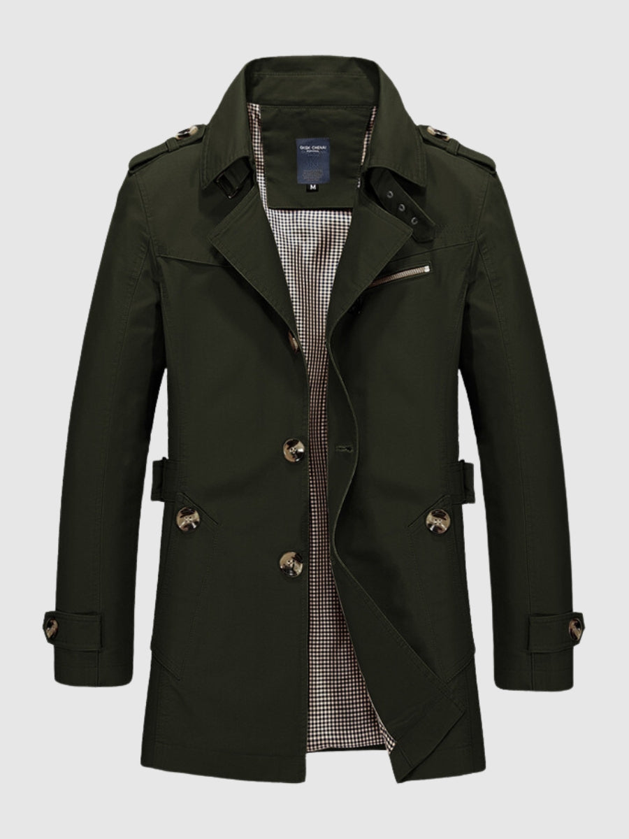 Trench-coat à double boutonnage pour homme