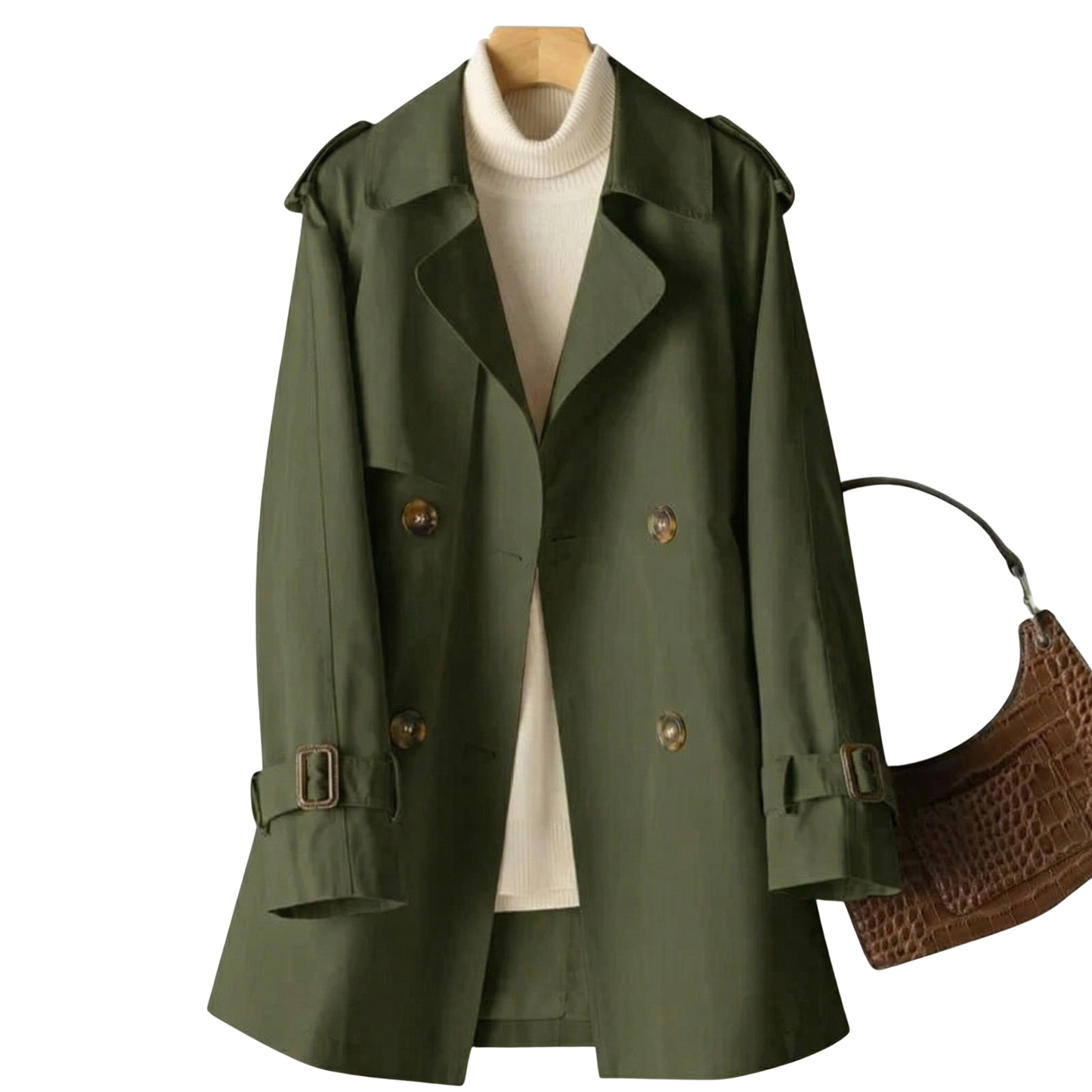 Trench-coat femme à double boutonnage