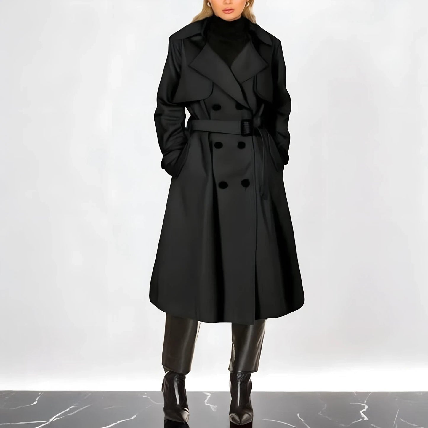 Trench-coat femme avec ceinture
