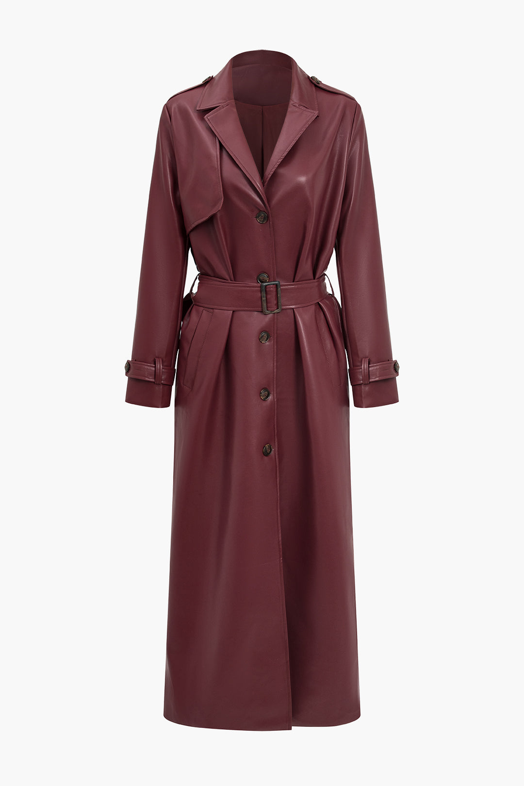 Trench long ceinturé pour femme
