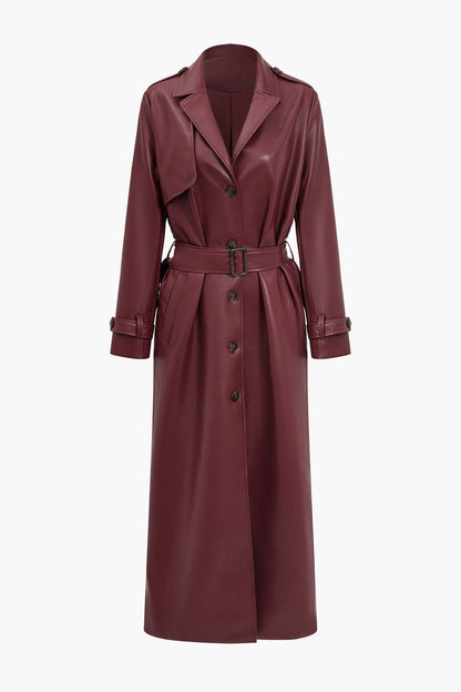 Trench long ceinturé pour femme
