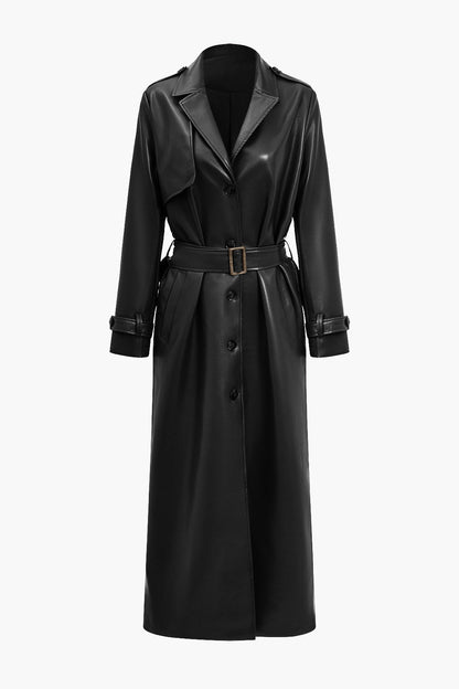 Trench long ceinturé pour femme
