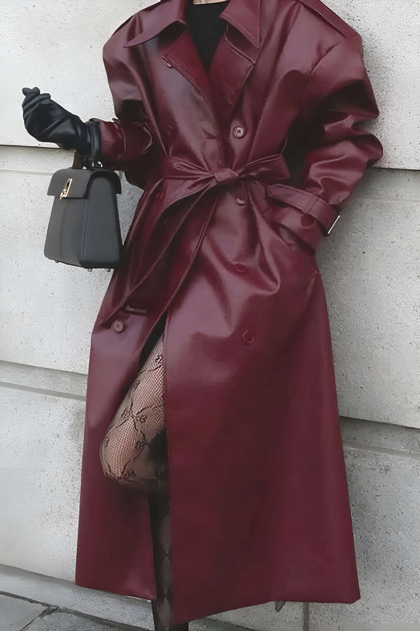 Trench long ceinturé pour femme