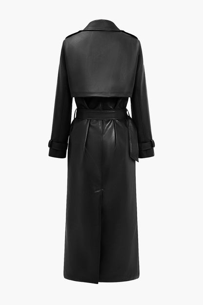 Trench long ceinturé pour femme
