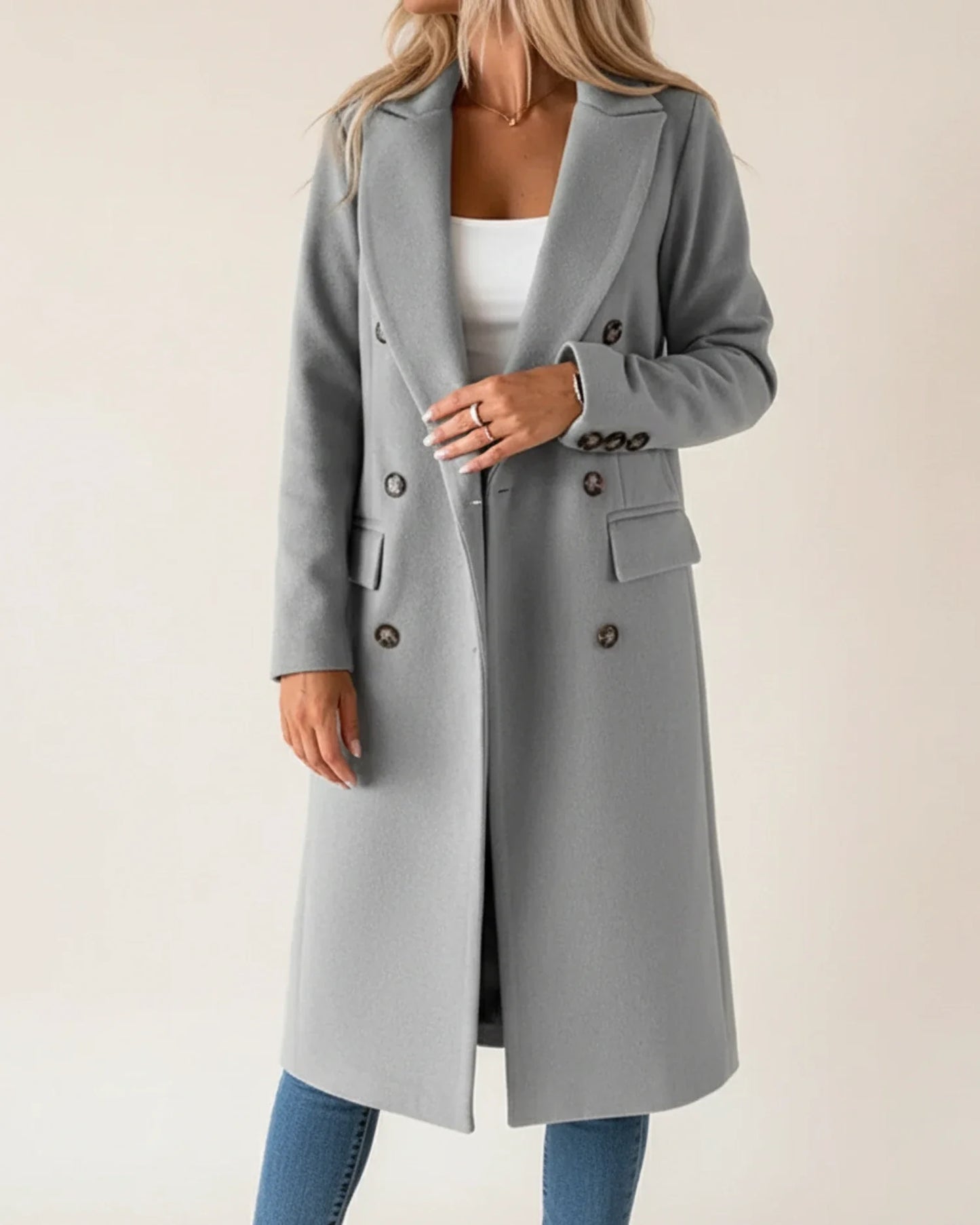 Trench long classique pour femme
