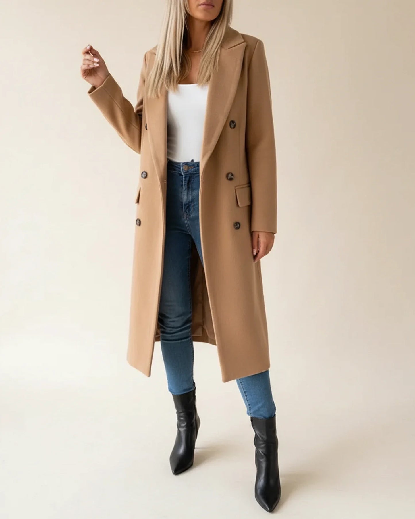 Trench long classique pour femme