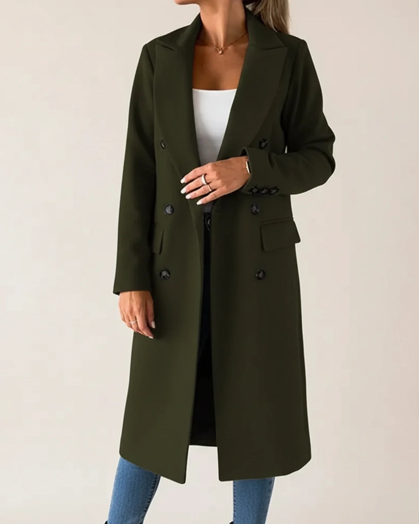 Trench long classique pour femme