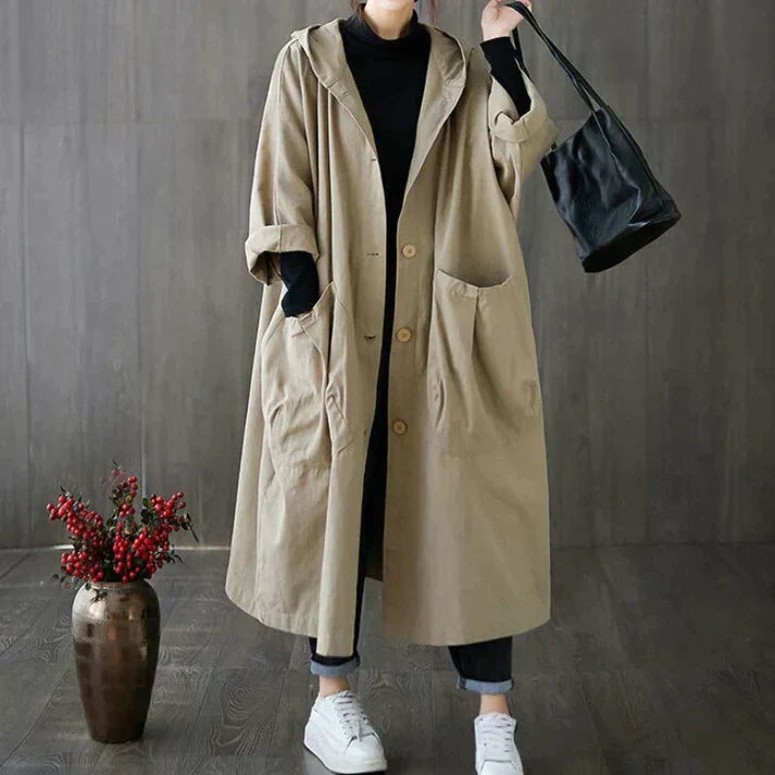 Trench oversize classique avec ceinture femme