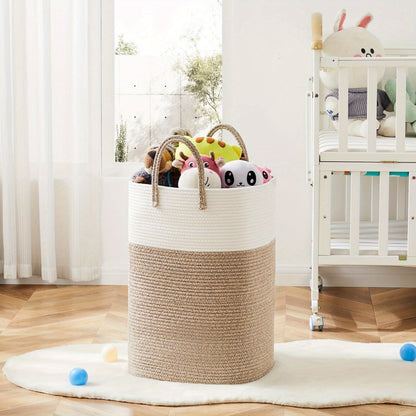 Très grand panier à linge tressé - de la place pour toutes vos affaires, durable et pratique