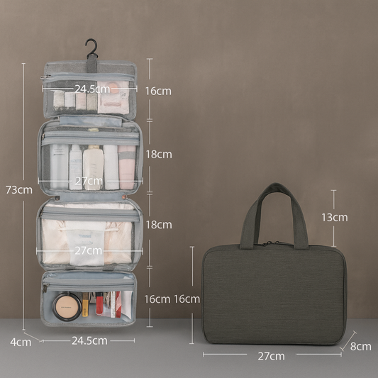 Trousse de toilette à suspendre multi-poches