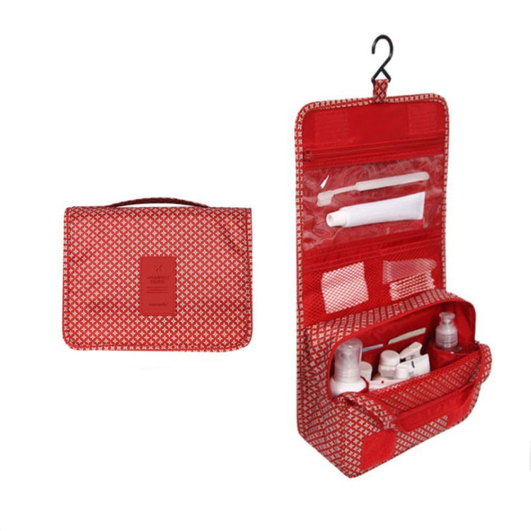 Trousse de toilette à suspendre: pliable, matelassée et imperméable