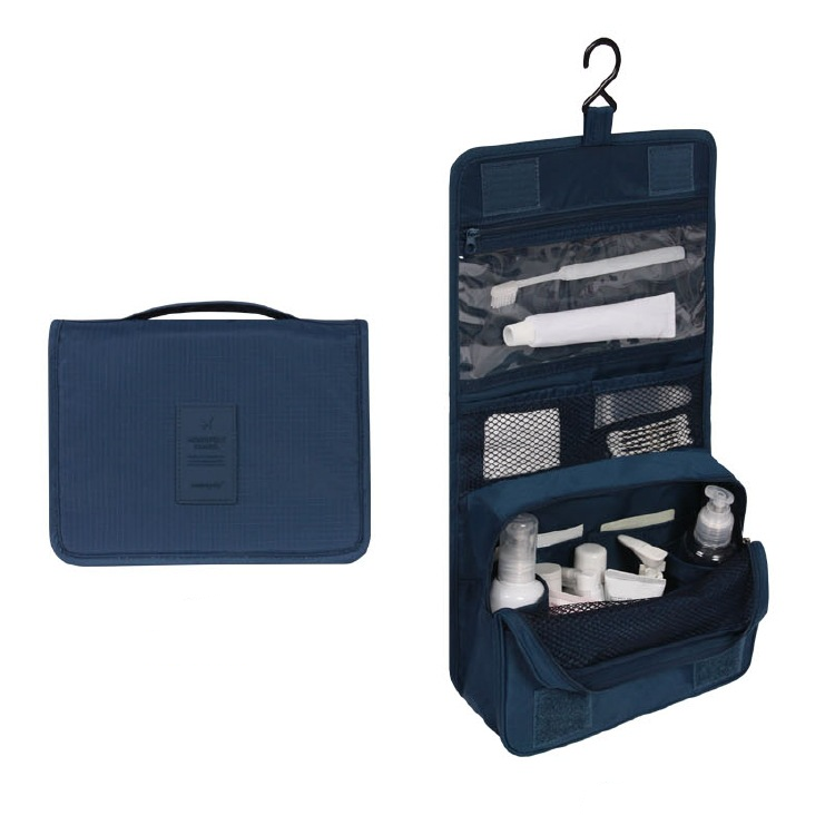 Trousse de toilette à suspendre: pliable, matelassée et imperméable