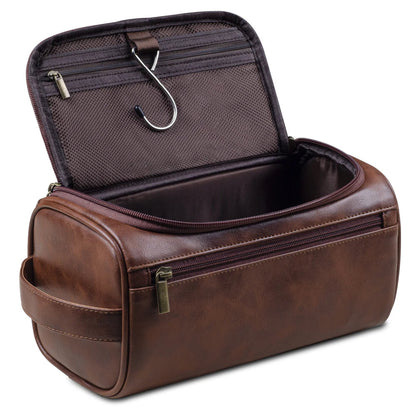 Trousse de toilette en cuir haut de gamme pour les voyageurs