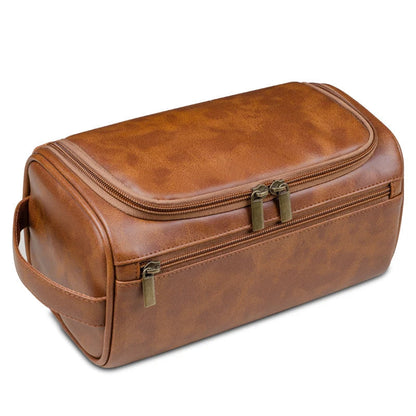 Trousse de toilette en cuir haut de gamme pour les voyageurs
