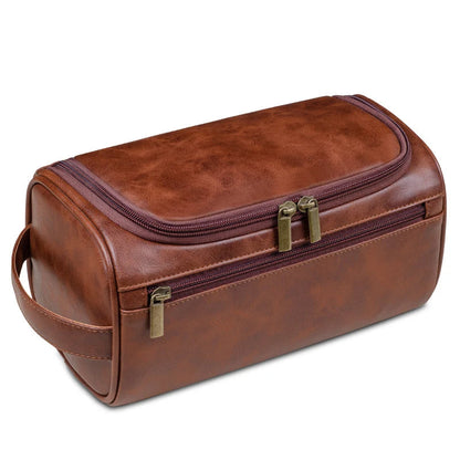 Trousse de toilette en cuir haut de gamme pour les voyageurs