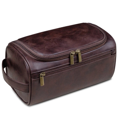 Trousse de toilette en cuir haut de gamme pour les voyageurs