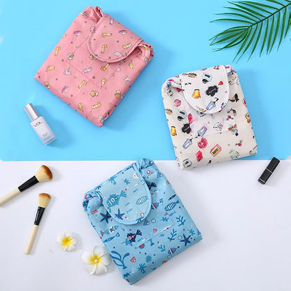 Trousse de toilette et maquillage unisexe à cordon de serrage transportable