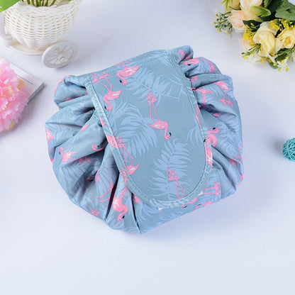 Trousse de toilette et maquillage unisexe à cordon de serrage transportable