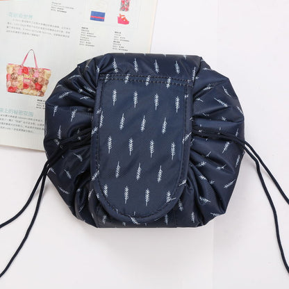 Trousse de toilette et maquillage unisexe à cordon de serrage transportable
