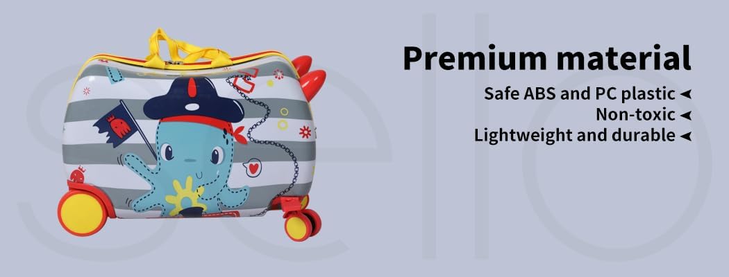 Valise porteur 2-en-1 pour enfants avec roues pivotantes à 360°