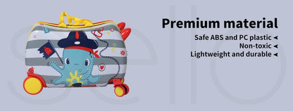 Valise porteur 2-en-1 pour enfants avec roues pivotantes à 360°