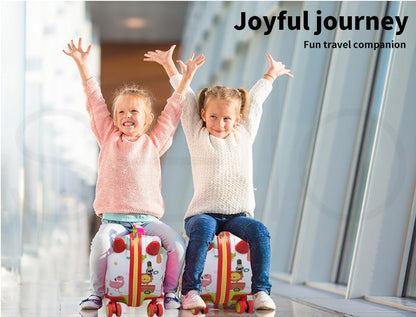 Valise porteur 2-en-1 pour enfants avec roues pivotantes à 360°
