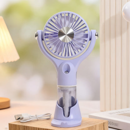 Ventilateur à main brumisateur portable unisexe avec fonction de charge USB et design ergonomique