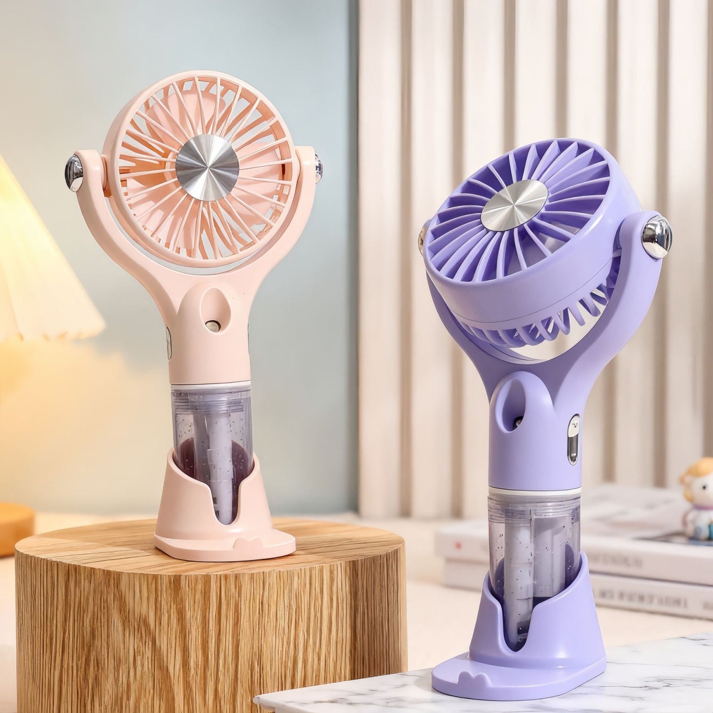 Ventilateur à main brumisateur portable unisexe avec fonction de charge USB et design ergonomique