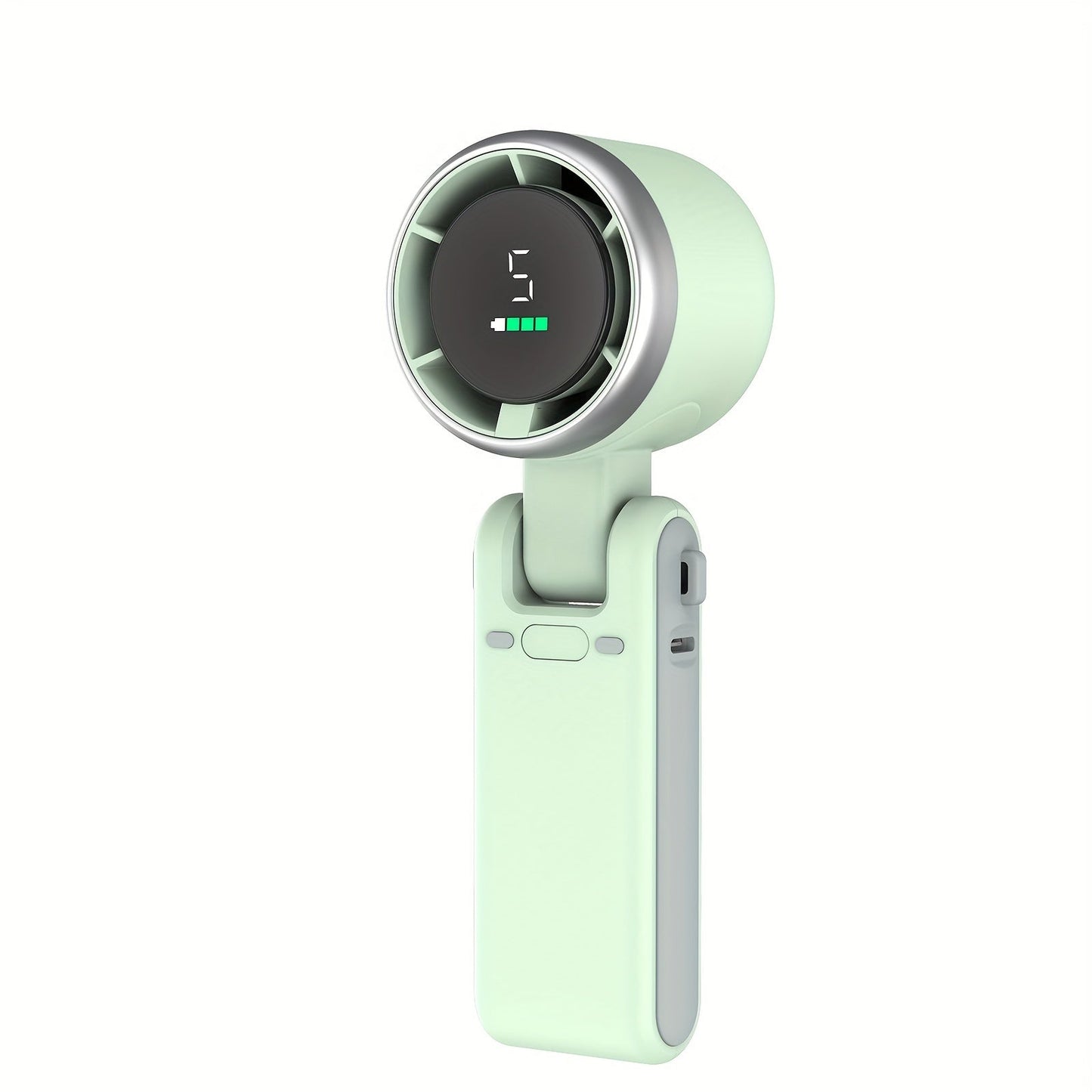 Ventilateur à main turbo 12 heures avec éclairage LED – ventilateur rafraîchissant à 5 vitesses alimenté par batterie, technologie turbo d’air 3‑en‑1 – design compact pour l’extérieur, les voyages et l’usage quotidien