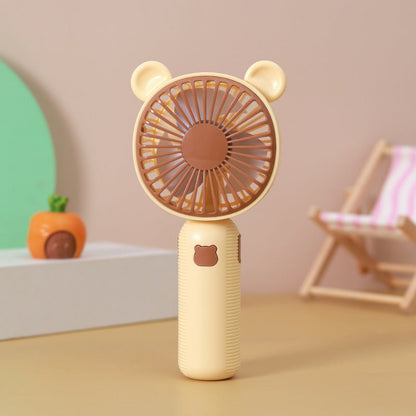 Ventilateur à main unisexe motif ourson mignon