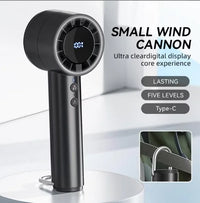 Ventilateur à main USB haute vitesse, silencieux – petit ventilateur portable avec écran LED, souffle puissant et fonction réfrigérante