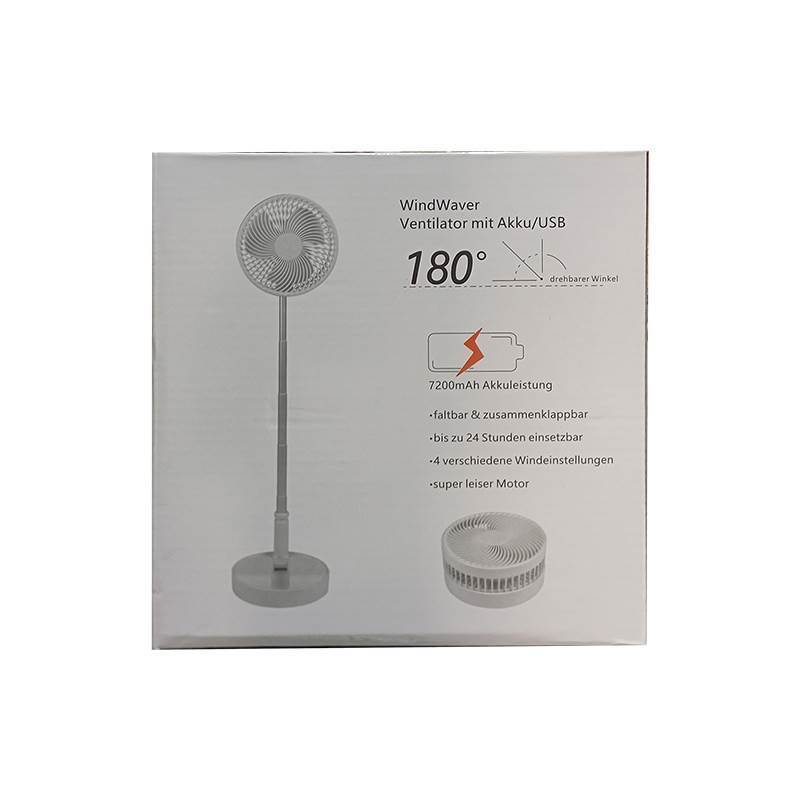 Ventilateur de bureau portable, rechargeable et pliable