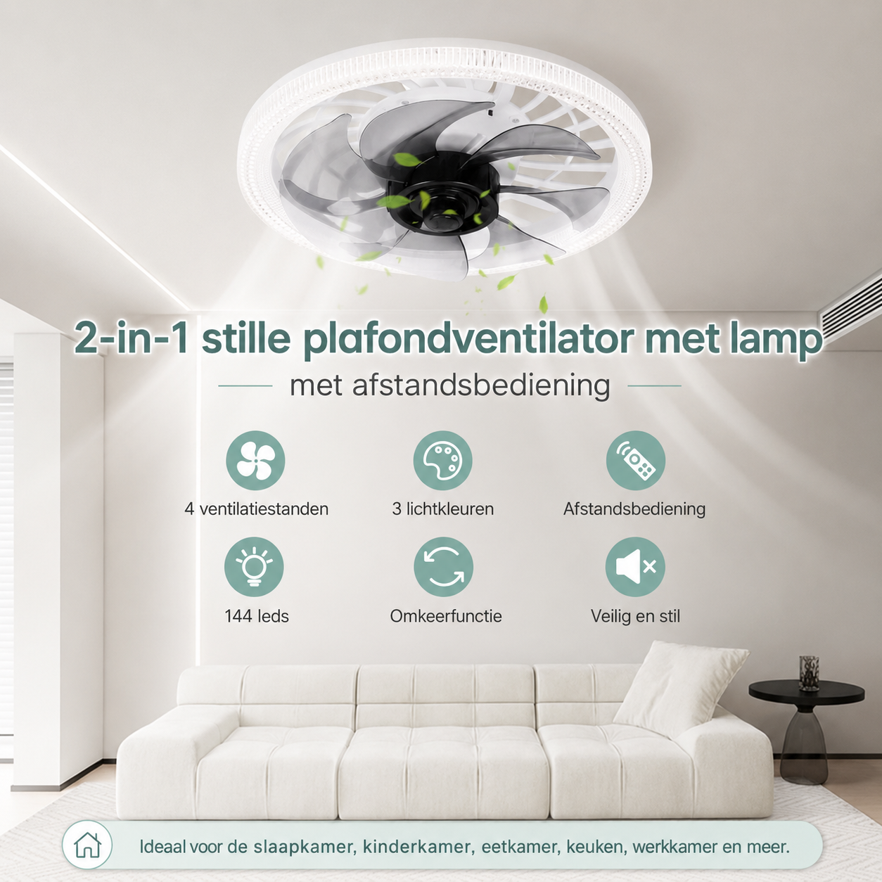 Ventilateur de luxe avec lampe