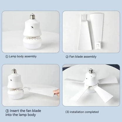 Ventilateur de plafond avec éclairage 30 W E27 avec télécommande, fonction de variation LED, intelligent et silencieux pour chambre et salon