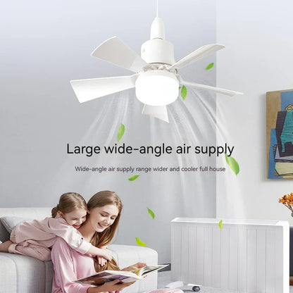 Ventilateur de plafond avec éclairage 30 W E27 avec télécommande, fonction de variation LED, intelligent et silencieux pour chambre et salon